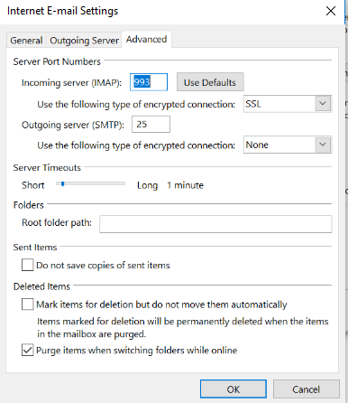 ensure deleted mail in outlook 2016 for mac is deleted from server